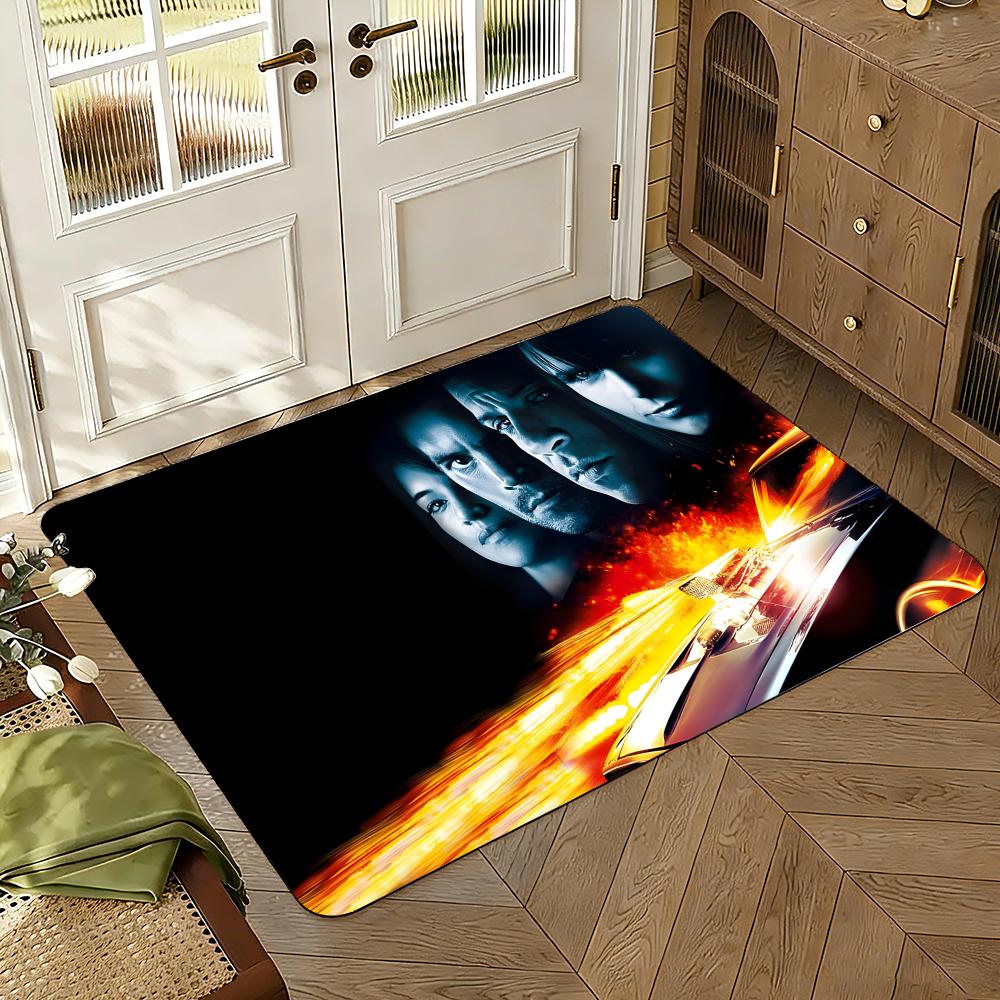 The Fast And The Furious Movie Floor Mat Floor Mat Soft Flannel Non-Slip Door  Rug for Living Room