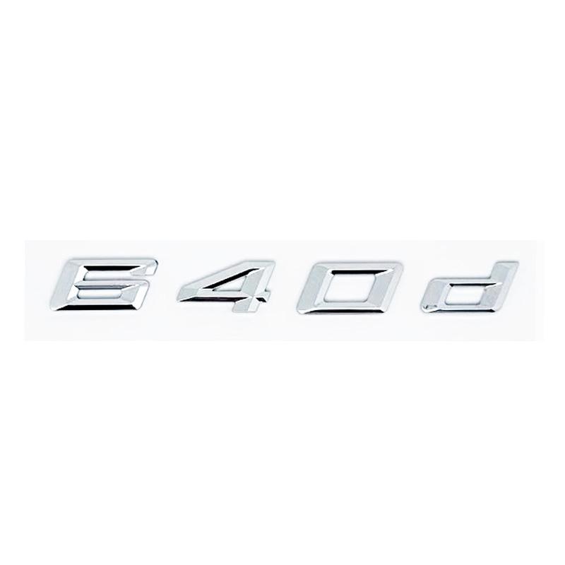 New ABS Alphanumeric Trunk Emblem for BMW 6 Series E63 E64 F06 F12 F13 - 620d 625d 628d 630d 635d 640d 645d 650d Logo Sticker