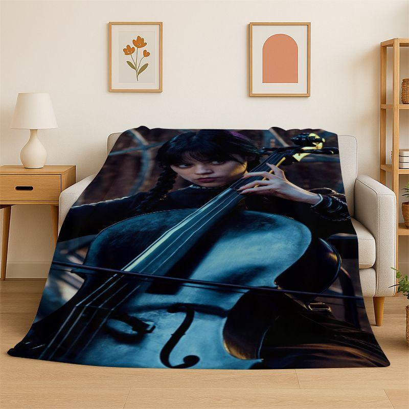 Classic W-Wednesday TV Soft Flannel Throw Blanket,Cozy Blanket for Bed,Couch,Sofa,Bedroom,Living Room,Travel,Picnic Camping