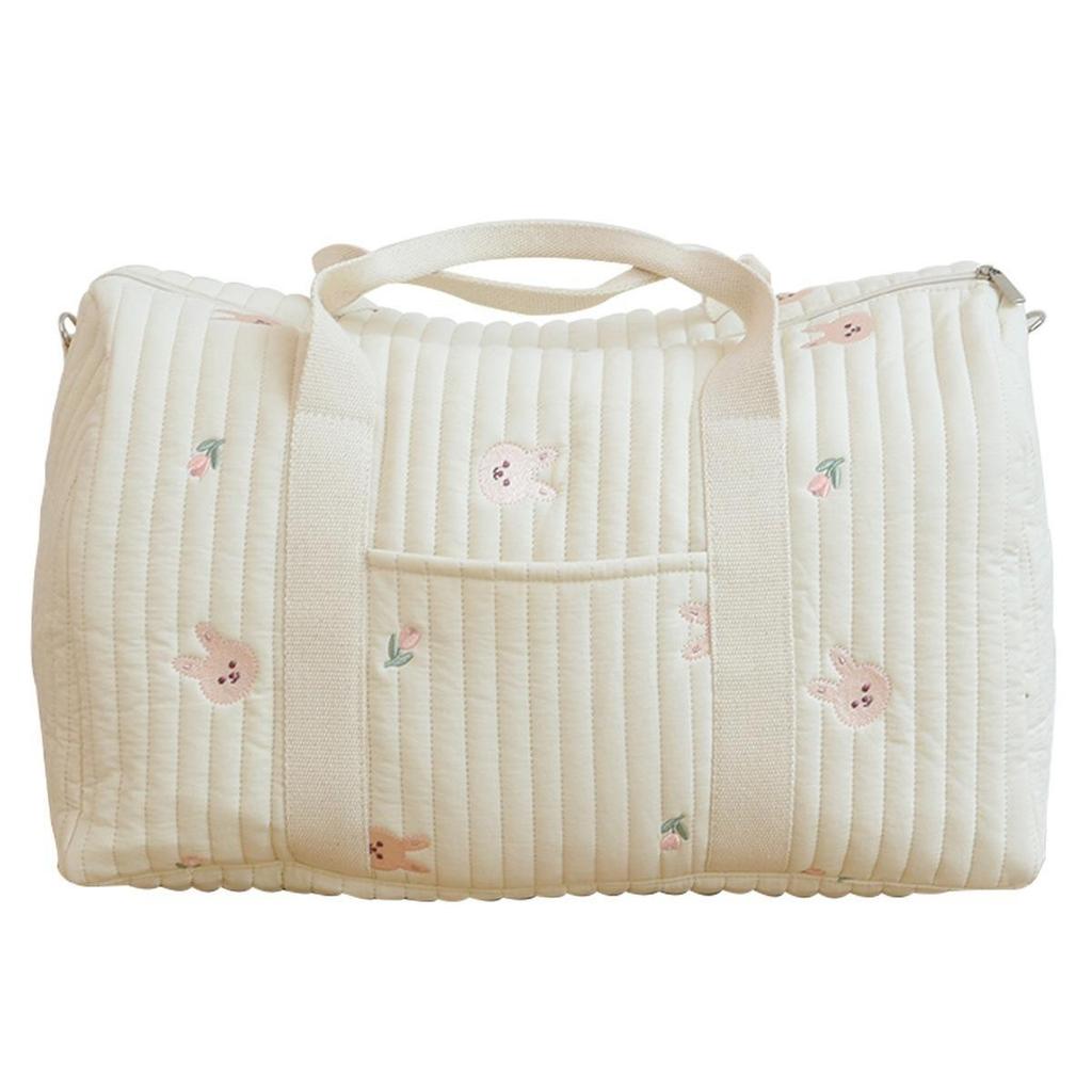 Korean INS-Style Embroidered Travel Bag: Large Capacity, Lightweight, Versatile Handbag