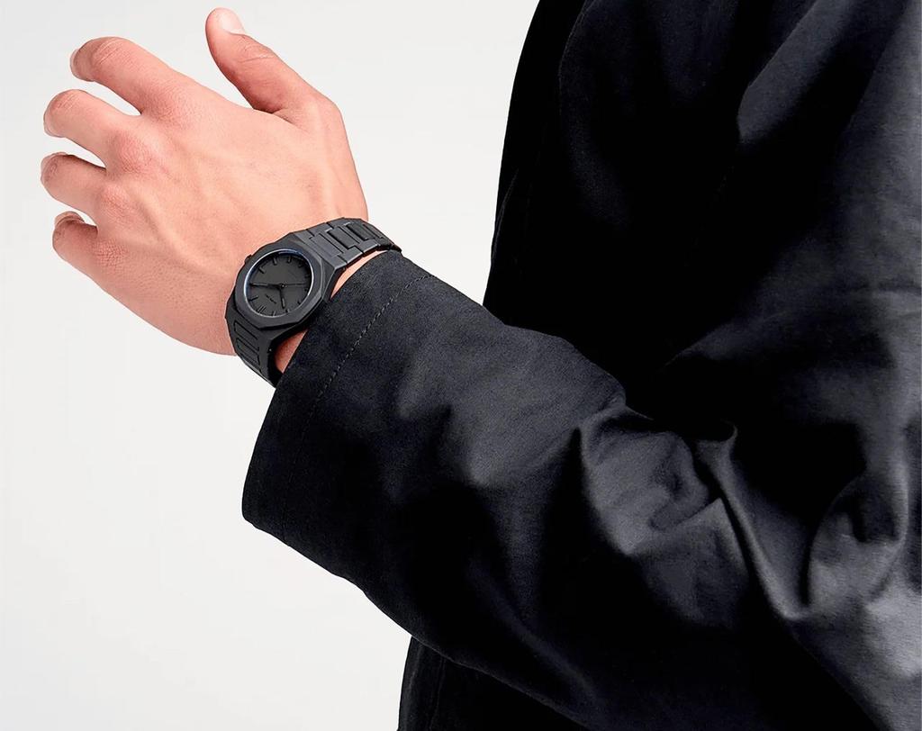 D1 MILANO PCBJ10 Men's Polycarbonate Watch 40mm Mineral Glass Black Analog Business Wristwatch
