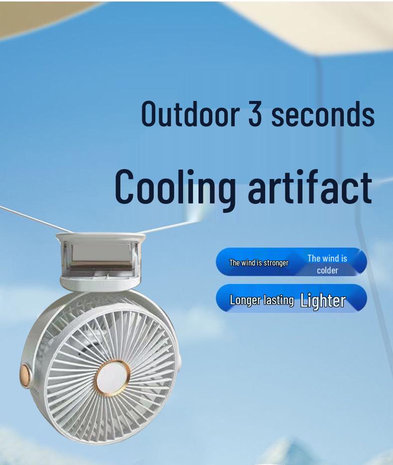 Ultra-Quiet Rechargeable Clip-On Fan with LED Night Light for Dorms and Desks