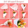 20 Sheets 9 Colors Flower Wrapping Paper Waterproof Gold Edge Bouquet Wrapping Paper Half Transparent