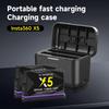 2850mAh Hohe Kapazität Für Insta360 X5 Kameraakku+2-Slot LED tragbares Schnellladegerät Für Insta 360X5 Actionkamera Zubehör