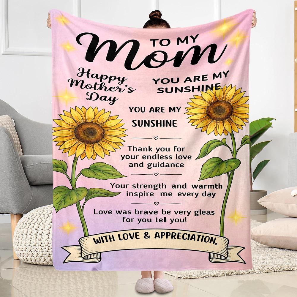 Mom's Heart And Love Blanket Suitable for Sofas,travel, Living Rooms Also a Good Gift for Friends and Family Suitable for All Seasons.