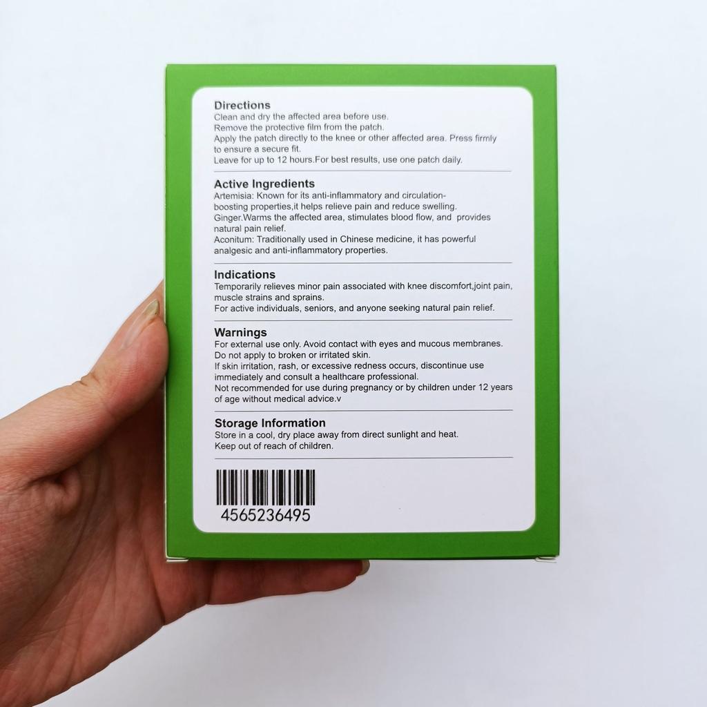 Plaster rozgrzewający na kolana, szyję, kręgosłup lędźwiowy, łagodzący ból, ziołowy - 40 szt.