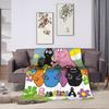 Super Warm Blanket Camping Barbapapa Barbamama Family  Throw Blanket  Flannel Bedspread For Home Decor Aesthetic Sofa Bed Cover