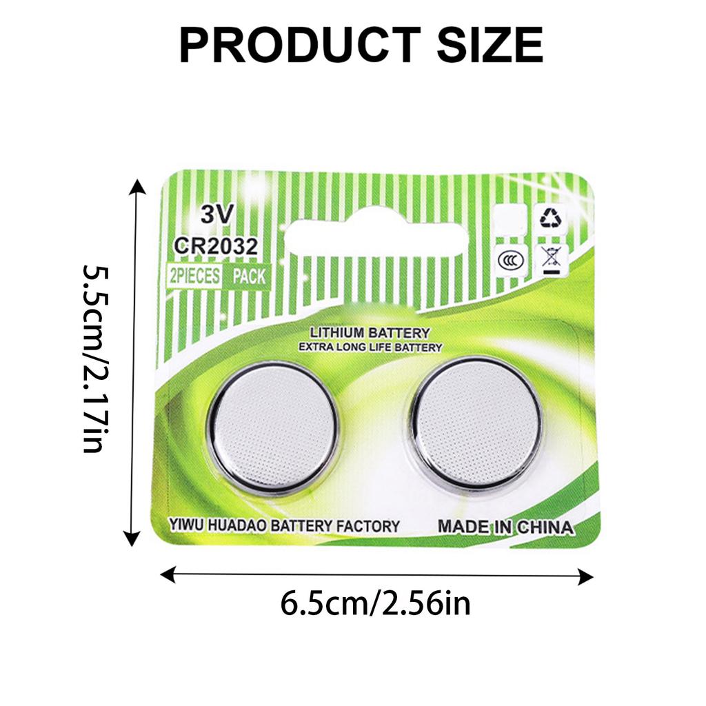 High Capacity 3V CR2032 Coin Batteries 2032 Lithium Battery for Remote Controls and Scales Reliable Energy Source