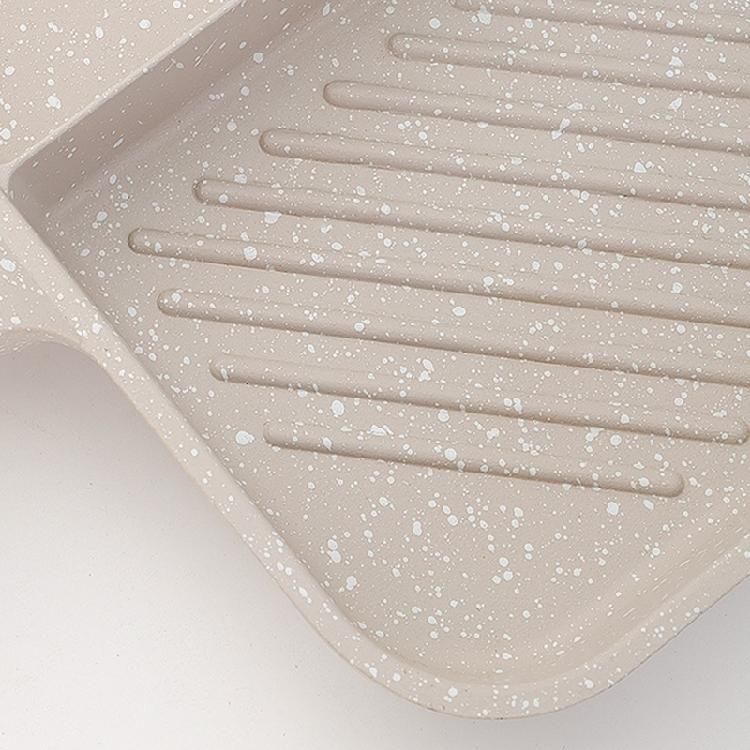 Multi-Functional Non-Stick-Skillet 3 Section-Grill Pan Breakfast Pan-Griddle