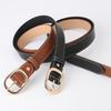 Korean-style Fashionable Women's Wide Belt Casual Decorative Jeans with Black Trendy Belt
