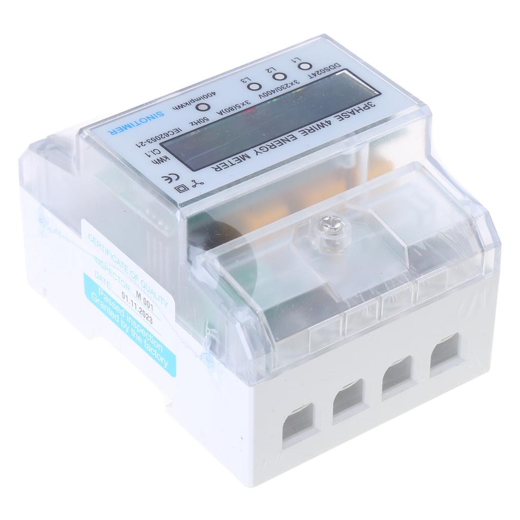High Precisions Three Phase Electricity Meter with LCD Display 380V Calibrated for Energy Measurement Quick Fixing