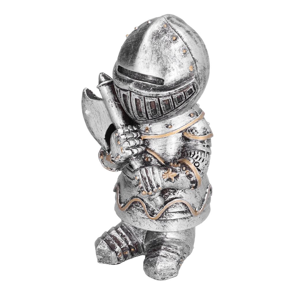 Medieval Crusader Knight Gnomes Guard Resin Ornament Outdoor Garden Decoration Statue#1