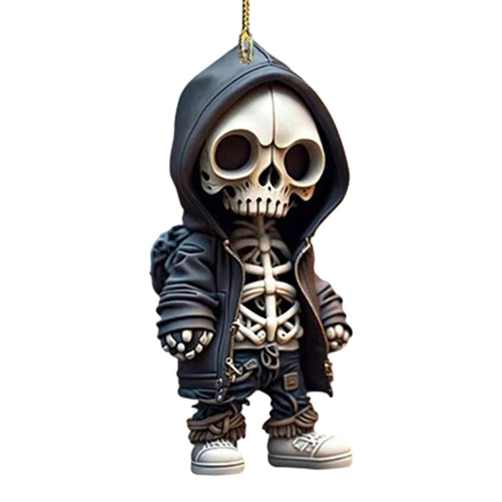 Horror Skull Pendant Decorative Charm Household Party Decoration Supplies for Children Girl Boys Festival Holiday Gift