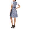 Women's Plaid Oktoberfest Costume German Dirndl Dress Traditional Bavarian Outfits for Halloween Festival Carnival Cosplay