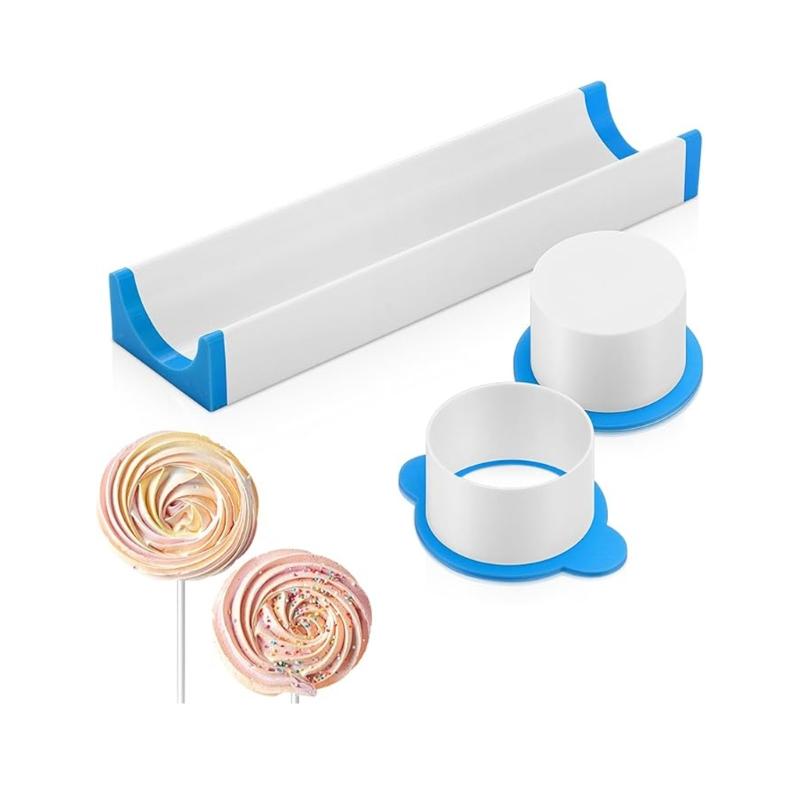 Professional Cake Cutter Mold Dessert Making Set With Storage Plate Tray Creates Perfectly Shape Treats Home Baking Tool