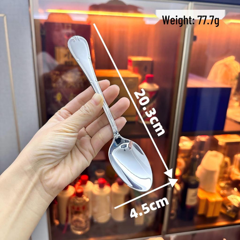 Korean Long Handle Stainless Steel Dinner Spoon