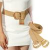 Woven Linen Women Waist Belt Fashion Waist Accessory for Skirts Dresses Bohemian Styles Waist Decoration for Festival