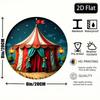Vintage Circus Metal Wall Art 2D Night Scene Holiday Decor Sign