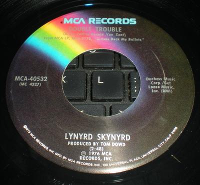 7inch Record LYNYRD SKYNYRD - Double Trouble MCA40532 MCA Records 1976 US Rock Used