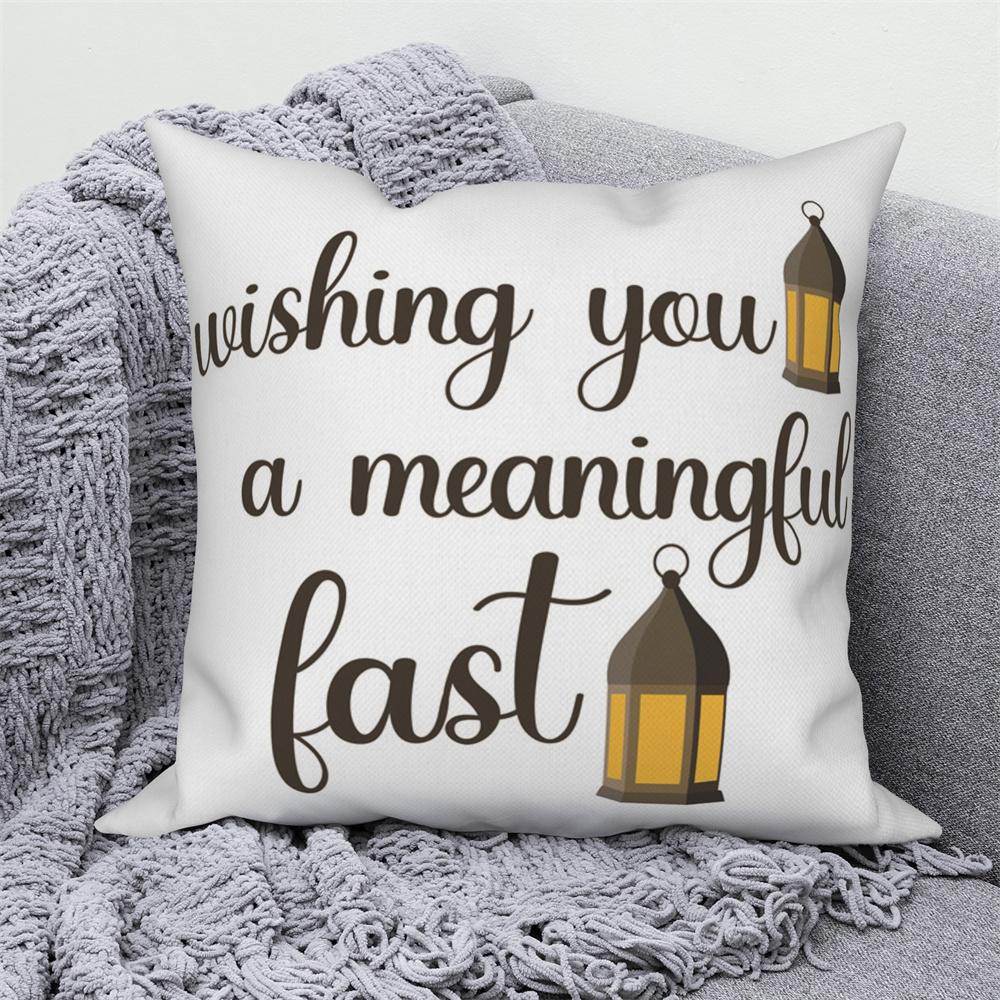Mosque Muslim Home Sofa Bed Decor Throw Pillow Cover Gift Islamic Eid Mubarak Ramadan Decorative Cushion