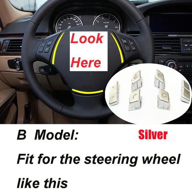 

ABS автомобильный Стайлинг рулевое колесо M замена кнопки переключателя для BMW 3 серии E90 E92 E93 M3/1 серии E81 E82 E87 E88/X1 B Model Silver