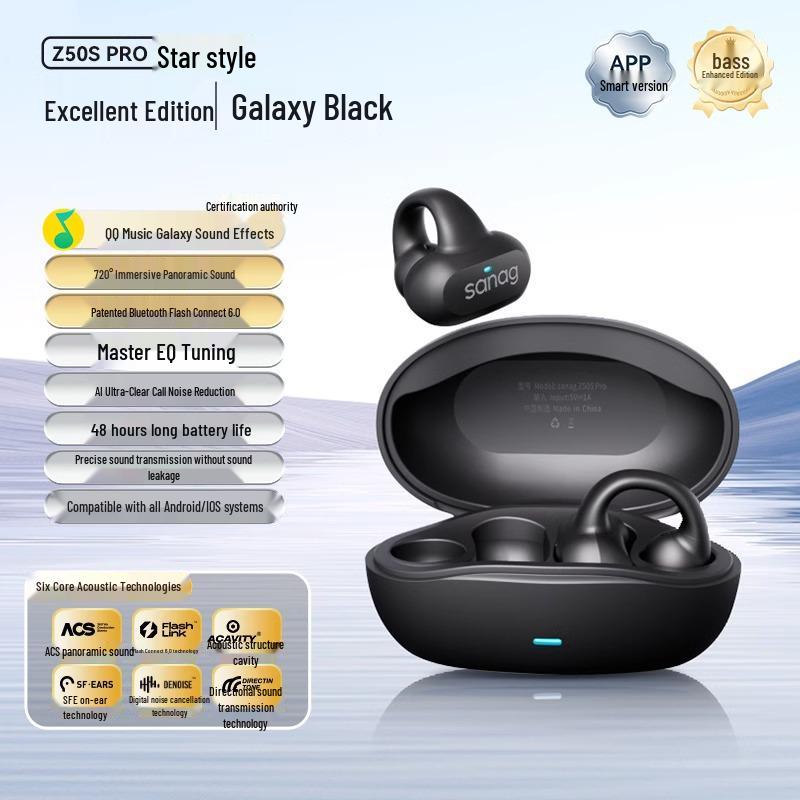 Sanag Z50 ProMax Bluetooth Air Conduction Sport Clip-on Wireless Earbuds
