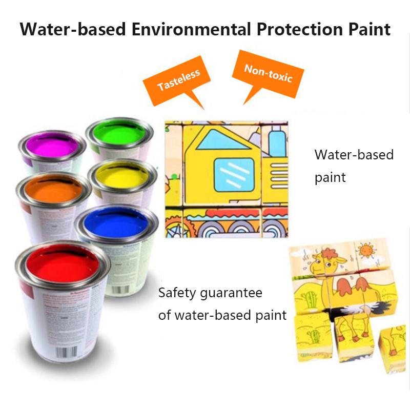 16pcs/set 3D Kids Wooden Blocks Toys Cartoon Print Animal/Sea World Domino Children Educational Toy