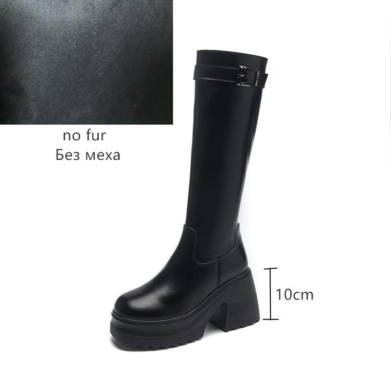 Fashion AIYUQI Long Boots Women 2025 New Women's High Heel Boots 10cm Heel High Platform Fashion Skinny Rider Boots Women