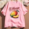 El Unisexgo Spanish Tropical Fruit Graphic T Shirt Unisex Vintage Retro Slice Print Tee Cotton Loose Latino Summer Casual Tops