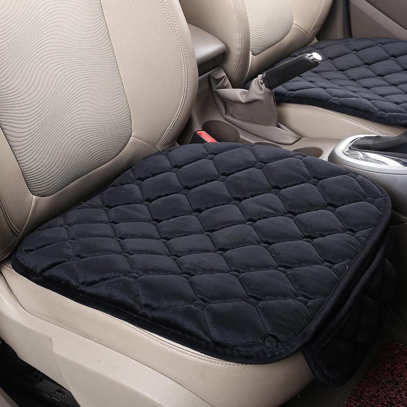 Plush Winter 1pc Anti Slip Auto Car Seat Cover Pad Lattice Pattern Cushion Chair