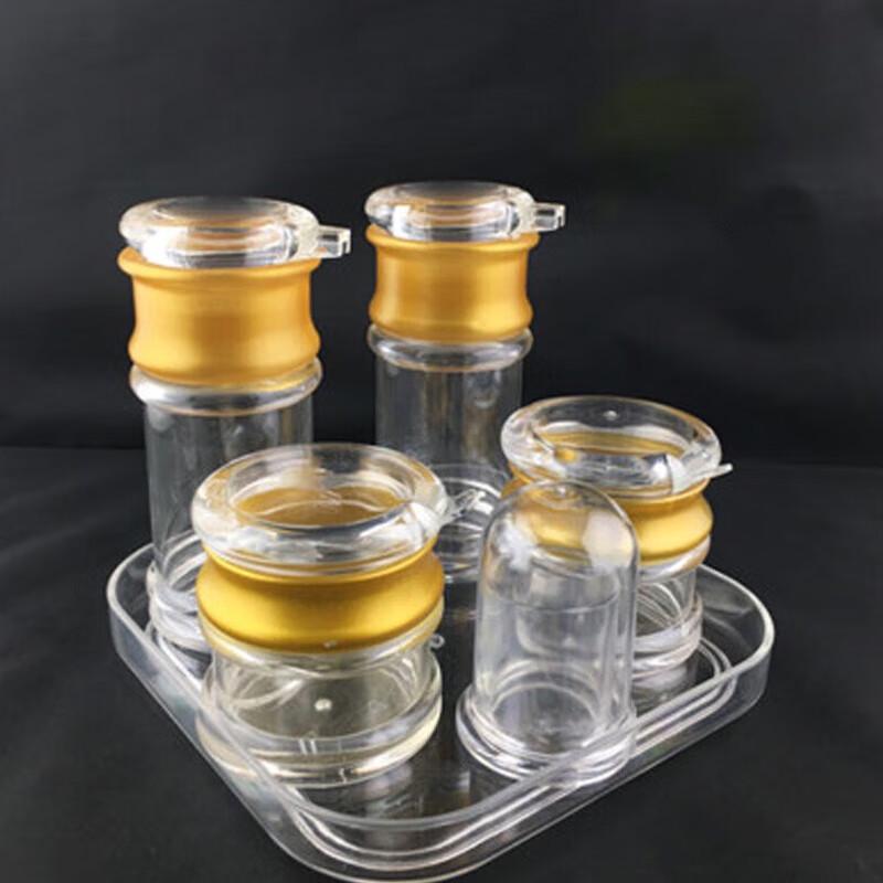 STRVELFRT Transparent Acrylic Spice & Condiment Set