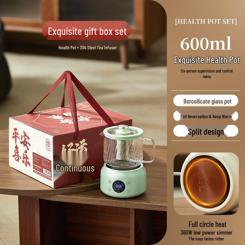 "Multifunctional Glass Tea Kettle with Constant Temperature for Office Use"