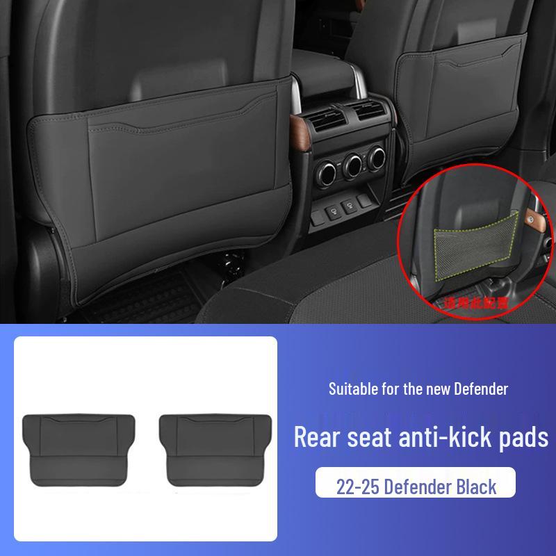 

Defender 90/110/130 Leather Rear Seat Kick Mats - Anti-Scratch Protector