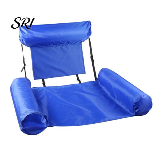 Outdoor Inflatable Lounger Pool Float Chair, Adult Heavy Duty Floats , Floating Water Wide Bed Lounge Chairs, Blow Up Floaties for Summer Fun