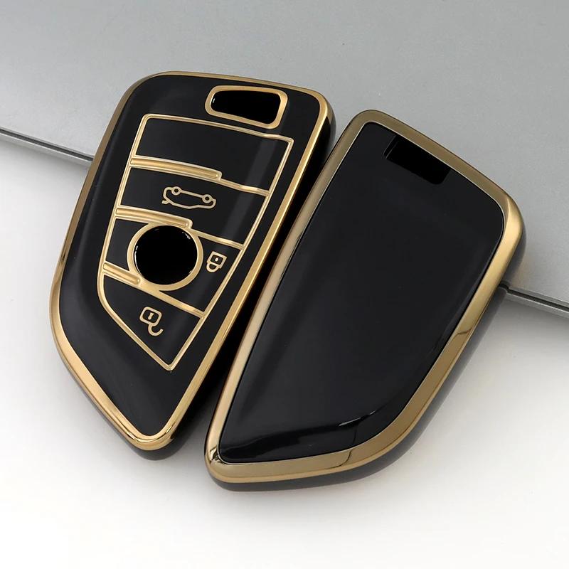 Auto TPU Autoschlüsselhülle Abdeckung Schale Schlüsselanhänger Halter Schutz für BMW X1 X3 X5 X6 Serie 1 2 5 7 F15 F16 E53 E70 E39 F10 F30 G30