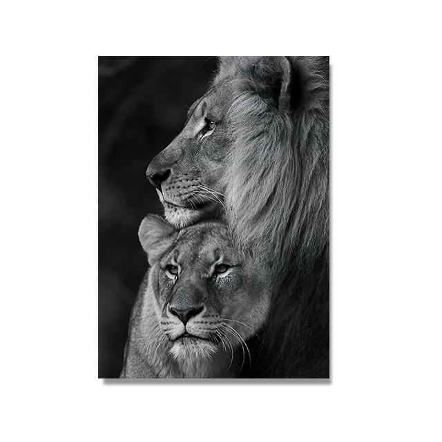

Мотивирующие цитаты, постер, черно-белые картины на холсте с изображением животных, король лев, тигр, подвесные картины для декора стен гостиной 21x30cm No Framed