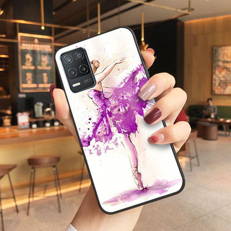 Aquarellmalerei Ballettmädchen Muschel Handyhülle Für oppo Realme 8Pro 6 6i 7pro 9i 9pro C11 C21Y C21 C25Y C25S C3 Q3S XT Hüllen