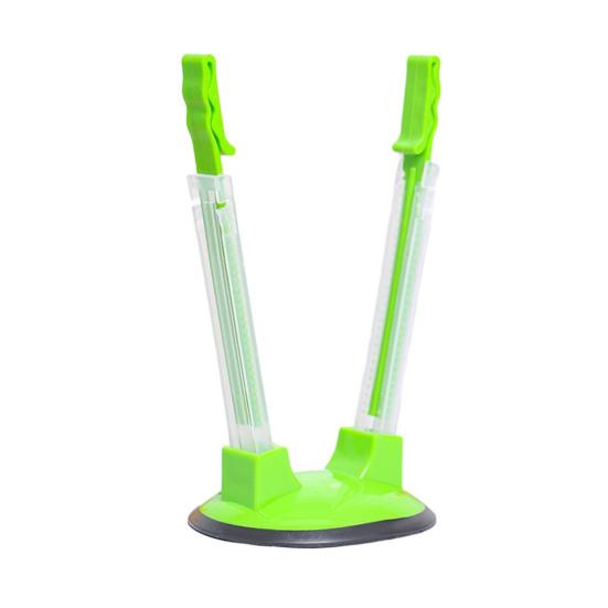 

Регулируемая подставка для держателя пакетов Пластиковые полки для заморозки пакетов Расширяемый органайзер для заморозки для пакетного приготовления и планирования еды зелёный