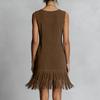 Women's Fashion V-neck Color Sleeveless Dress