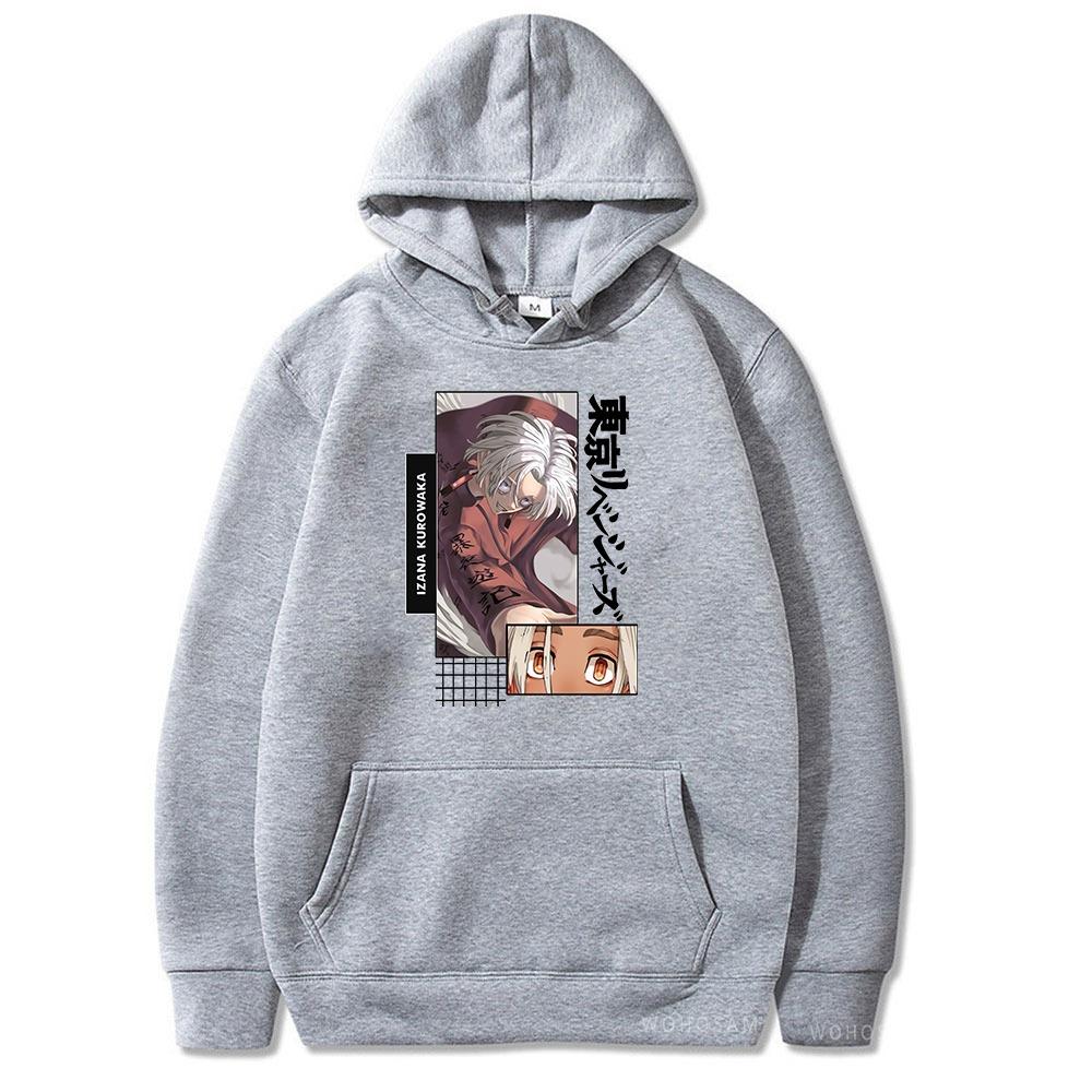Kurokawa Pattern Printed Hoodie Tokyo Avengers Anime Street Dress Men's and Women's Zipper Hoodie Harajuku Sportswear Zipper Jacket
