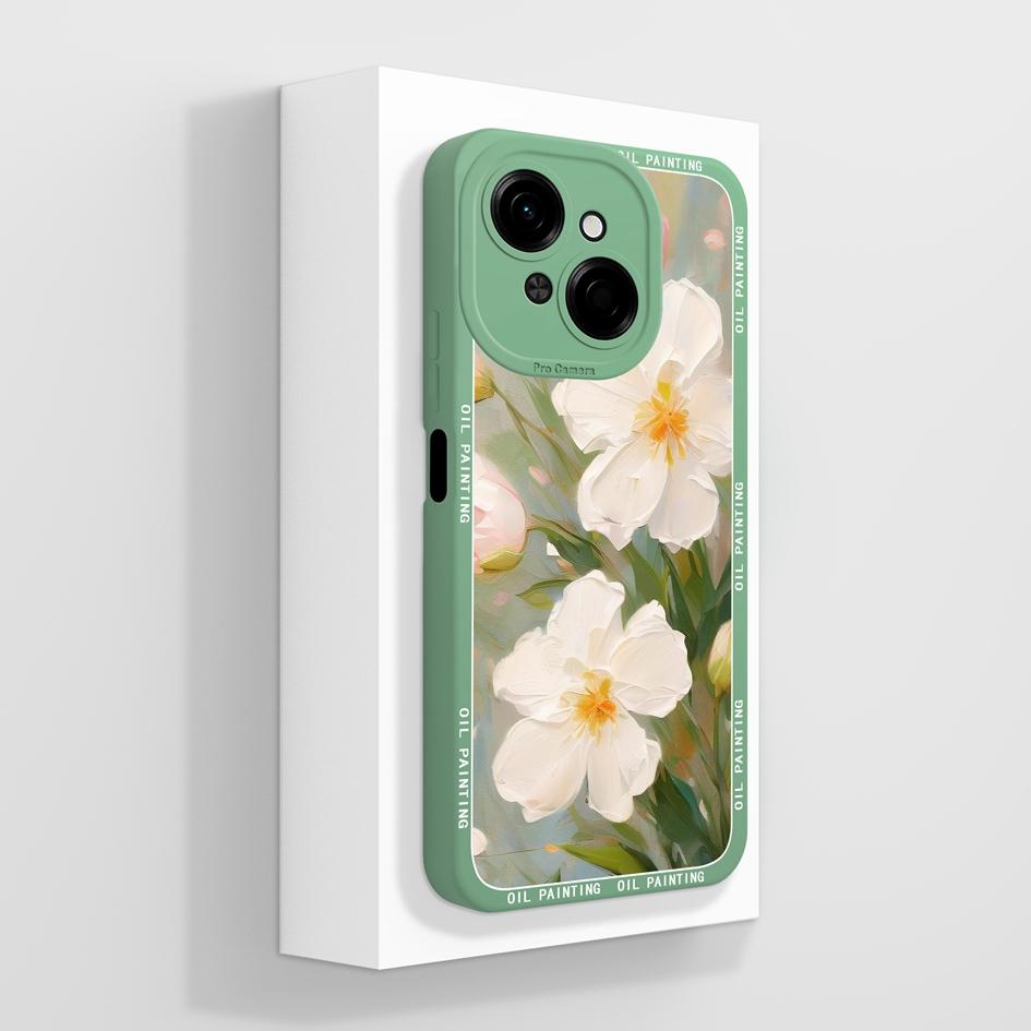 Do etui na telefon Tecno Pova 4 5 6 Pro Neo 3 Pop 8 9 z płynnego silikonu, modny mały miś, słodki, pulchny kot, miękka ochrona aparatu, torby na telefony do Tecno Capa