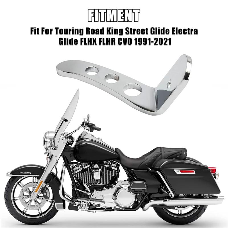 

For Motorcycles Foot Pedal Stand Kickstand Extension For Touring Road King Street Glide FLHX FLHR CVO Ultra 1991-2026 серебряный