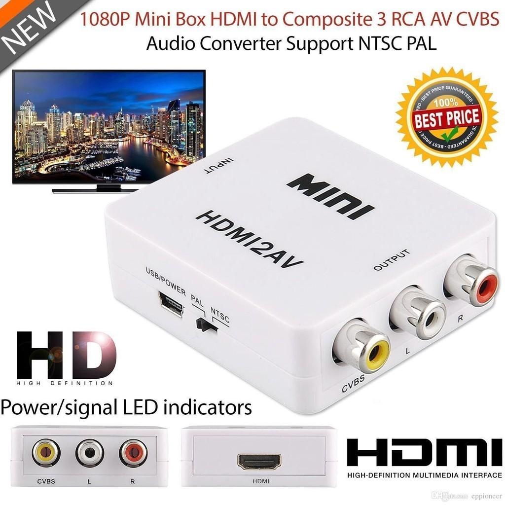 Mini Composite 1080p HDMI zu RCA Audio Video Konverter für überlegene TV-Ansicht**