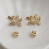 14K Gold-Filled Snake-Shaped Zircon Spacer Beads for DIY Jewelry Bracelet Making