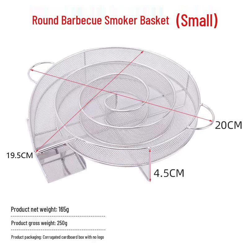 Rechteckiger Barbecue-Grill Kaltrauchgenerator - Runde 304 Edelstahl Räucherbox