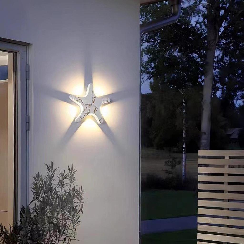 Modern Minimalist Four-Leaf Clover Outdoor Waterproof Wall Light for Courtyard, Balcony, and Aisle Decoration