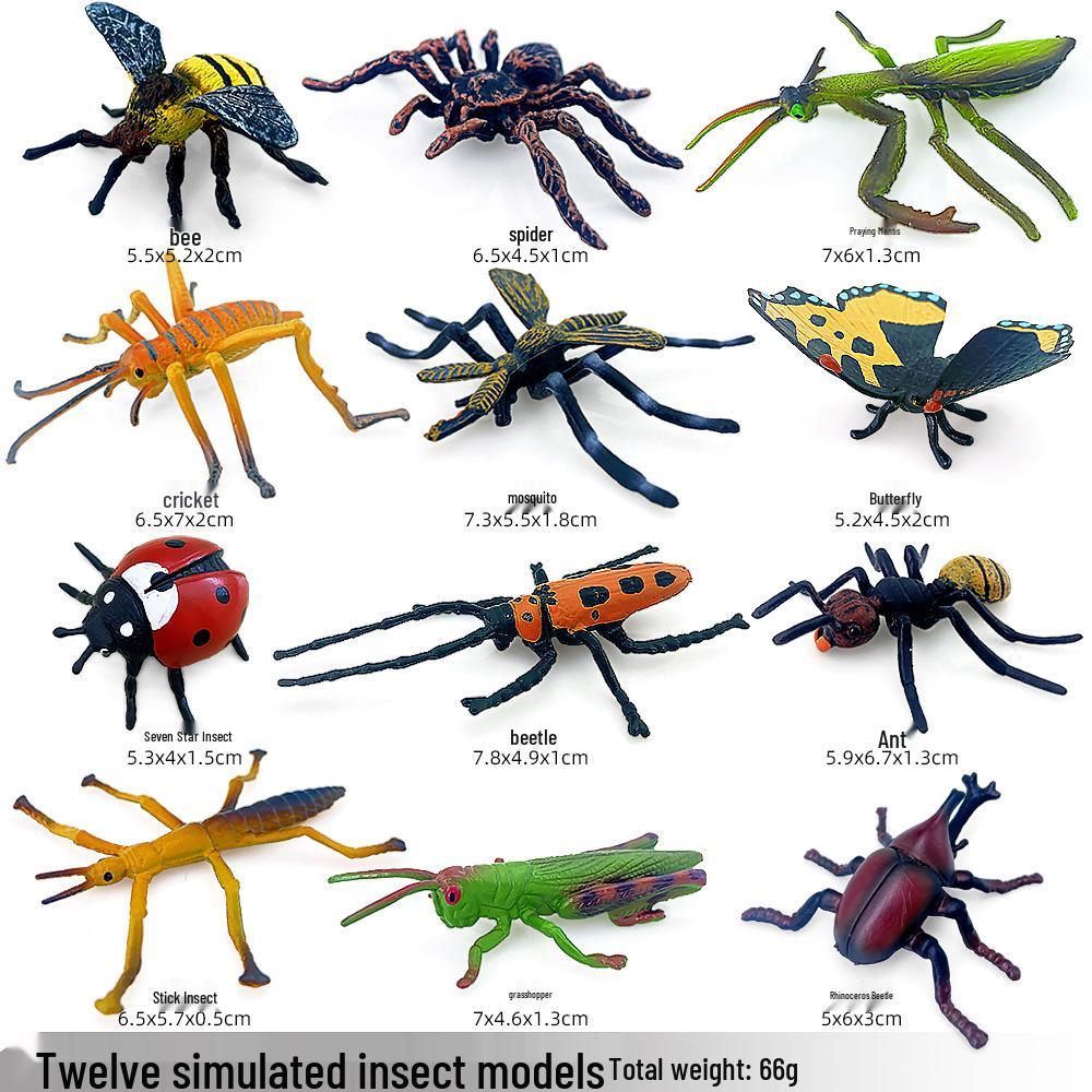 "1-9 inch Plastic Animal & Dinosaur Model Toy Set"
