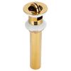 Wash Basin Sink Drain Anti Clogging Bathroom Drainer Stopper Accessories Non Overflow Gold(Flap with Hole )