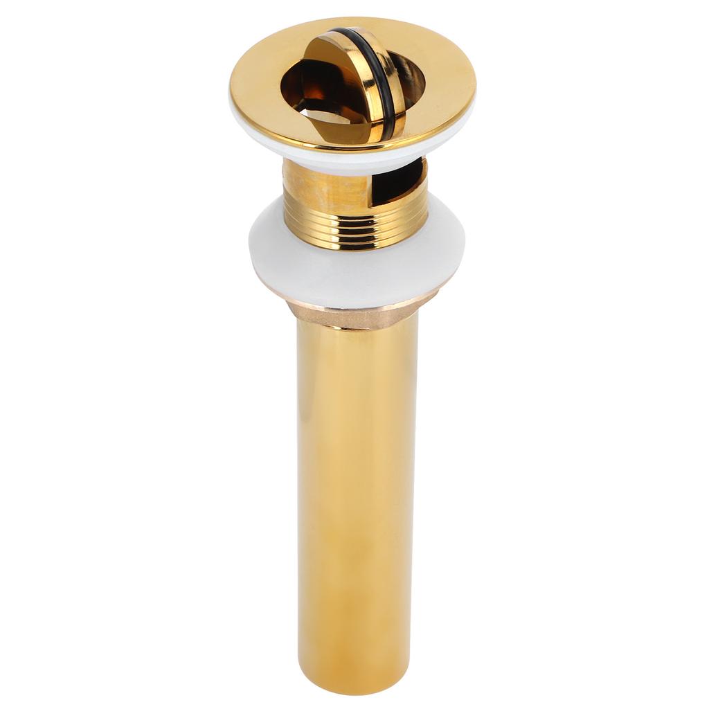 Wash Basin Sink Drain Anti Clogging Bathroom Drainer Stopper Accessories Non Overflow Gold(Flap with Hole )