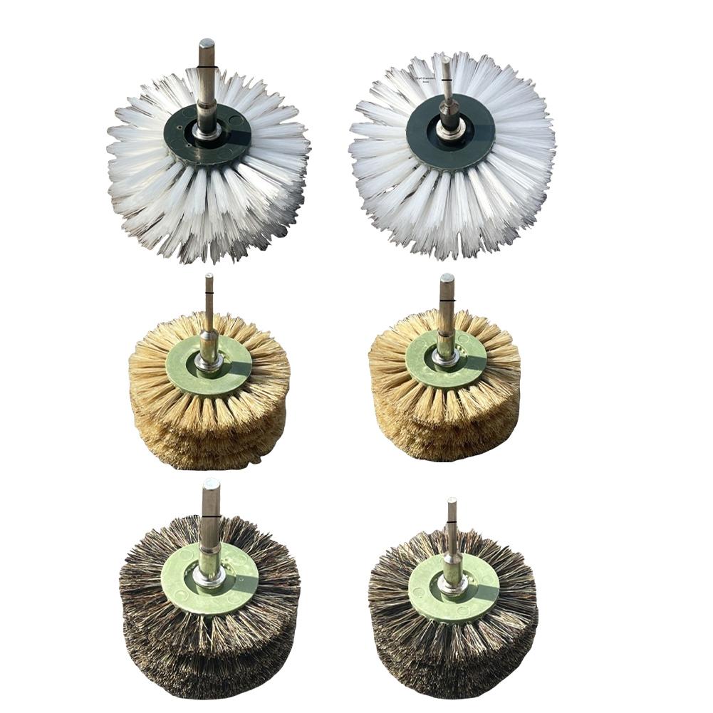 1pc 3/6mm Pole With 3pcs Brush Head For Superior Cleaning Buffing Tools Parts 60mm Polishing Cleaning Brush Head Accessories
